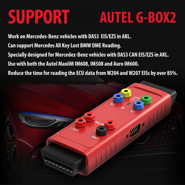 Autel G-BOX2 Tool for Mercedes Benz All Key Lost Work with Autel MaxiIM IM608/IM508