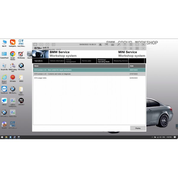V2023.12 Win10 Rheingold ISTA 4.43.13 and SDP 4.43.10 for BMW ICOM with Engineer Programming