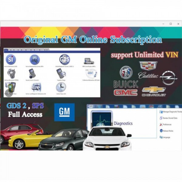 Original GM Online Subscription Work with GM MDI/GM Tech2/VCMII  for One Year