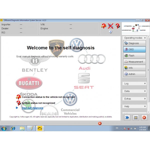 3in1 Benz xentry and Odis Audi VW and Porsche Piwis2 v18.15 hard disk software
