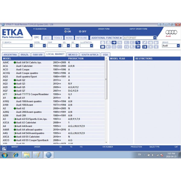 ODIS VAS5054A V7.11 VAS6154 V8.2 and ELsa Win v5.3 ETKA ENG V12.1 Full hard disk software