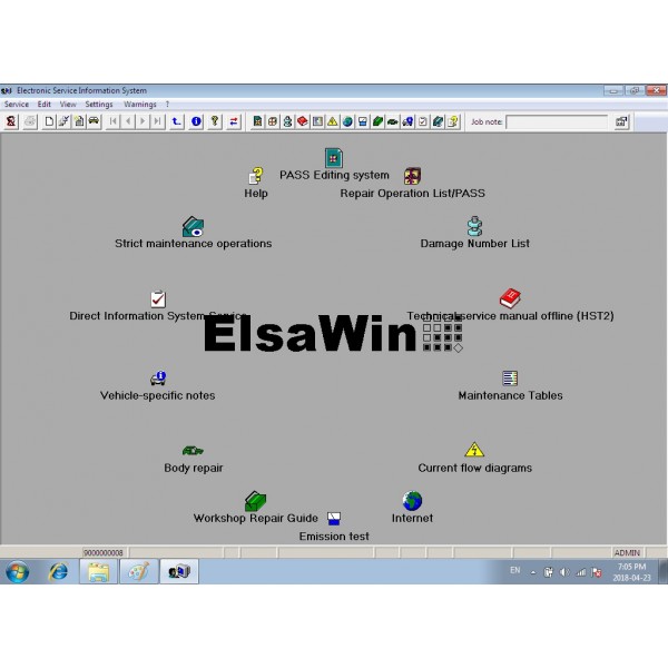 ODIS VAS5054A V7.11 and ELsa Win v5.3 ETKA ENG V12.1 Full hard disk software