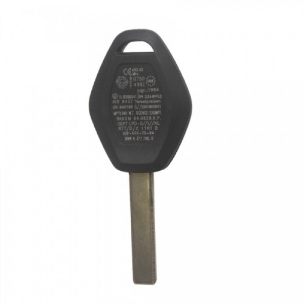 Key Shell 3 Button 2 Track (Back Side with the Words 433.92MHZ) For Bmw 5pcs/lot