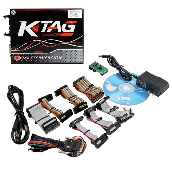 KTAG V2.25 with Red PCB Firmware V7.020 K-TAG Master No Tokens Limitation