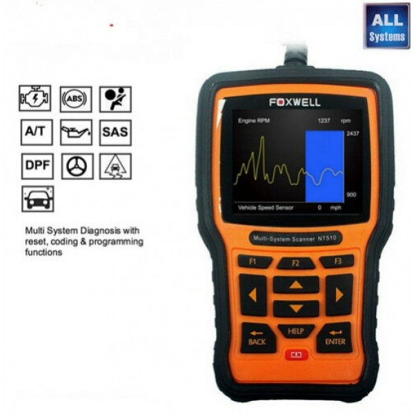 Foxwell NT510 Multi-System Scanner Support Multi-Languages 