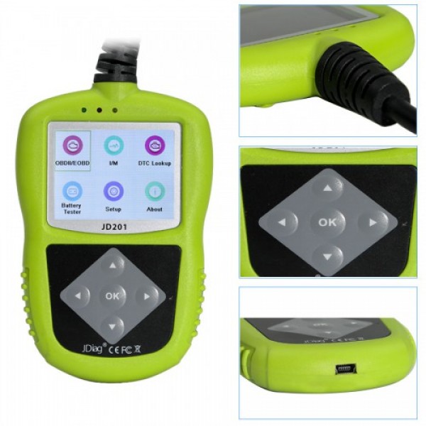 JDiag JD201 Code Reader With Color Screen for OBDII/EOBD/CAN