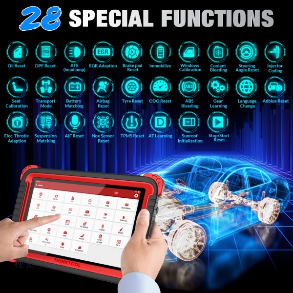 Launch X-431 Thinktool Pros+ Support Online Programming Thinkcar Diagnostic Tool ADAS Function 2 Years Free Update