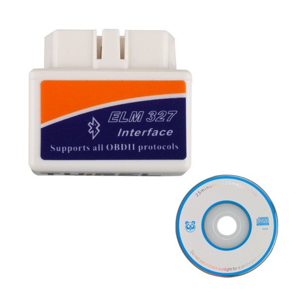 Super MINI ELM327 Bluetooth OBD2 V2.1 White Smart Car Diagnostic Interface