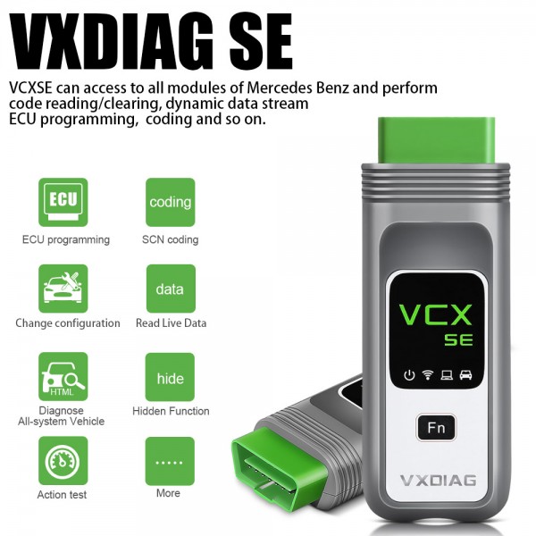 VXDIAG VCX SE for Benz Doip with V2021.12 Software HDD Free Donet License 