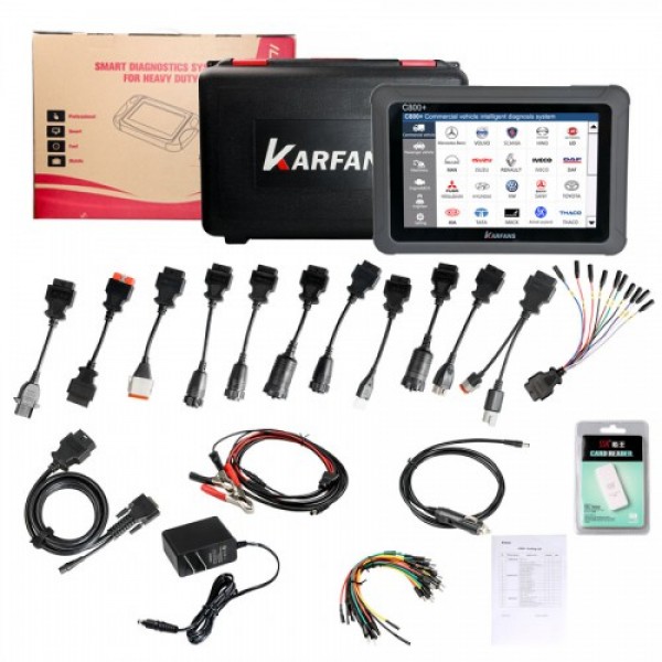 CAR FANS C800+ Diesel & Gasoline Vehicle Diagnostic Tool for Passenger Car，Commercial Vehicle, Machinery with Special Function