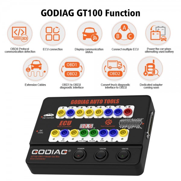 GODIAG GT100 Breakout Box ECU Tool OBD2 Connector