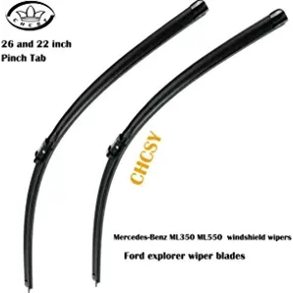 26 +22 inch Windshield Wipers front for Passenger fits ford explorer 2021-2010 pack of 2
