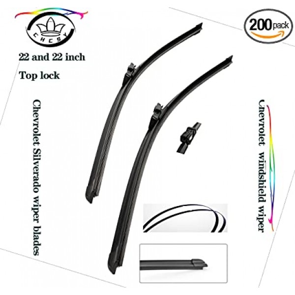 22 and 22inch Windshield Wipers frontfits Chevrolet Silverado 2021-2014 pack of 2