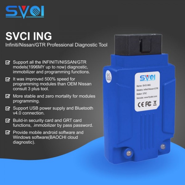 SVCI ING Infiniti/Nissan/GTR Professional Diagnostic Tool Support Programming