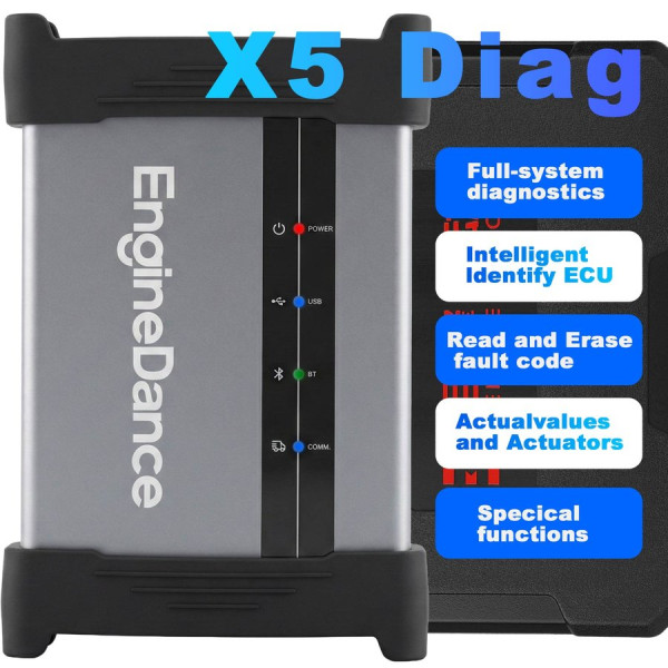 EngineDance X5 2-in-1 ECU Programming & Truck Diagnostics with X5 BOX Full Configuration Bosch MD1 EDC17 Read Flash Heavy Duty Scanner EngineDance X5 2-in-1 ECU Programming & Truck Diagnostics with X5 BOX Full Configuration Bosch MD1 EDC17 Read Flash Heavy Duty Scanner